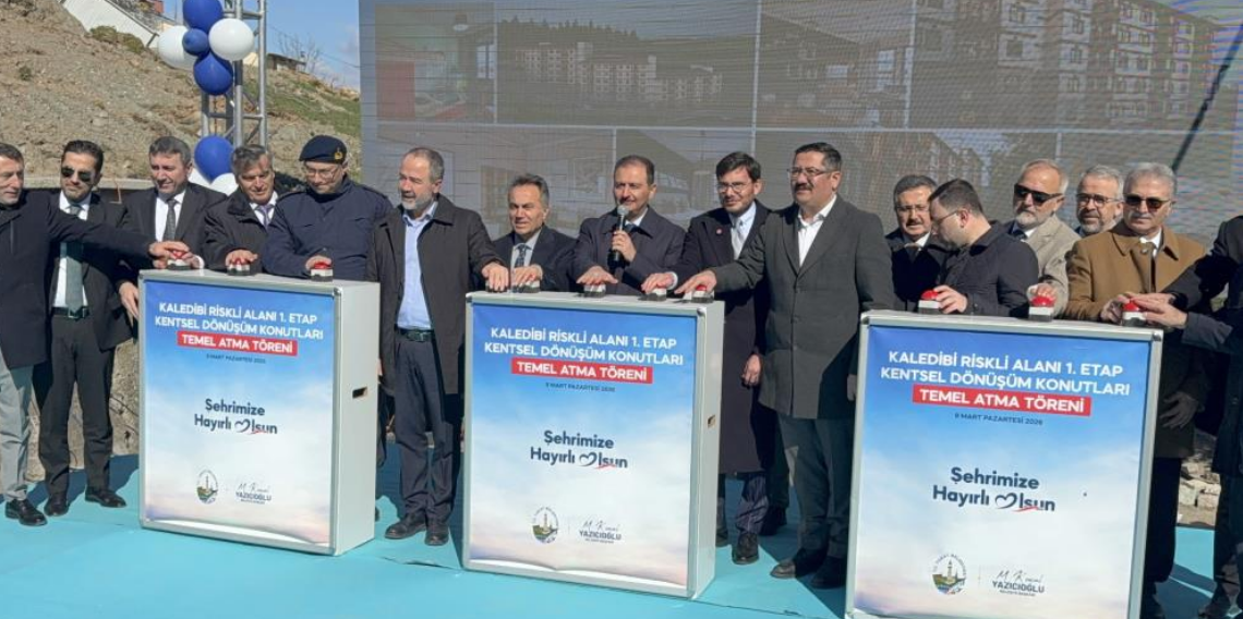 Tokat’ta Kaledibi Riskli Alanı 1. Etap Kentsel Dönüşüm Projesi’nin temeli atıldı