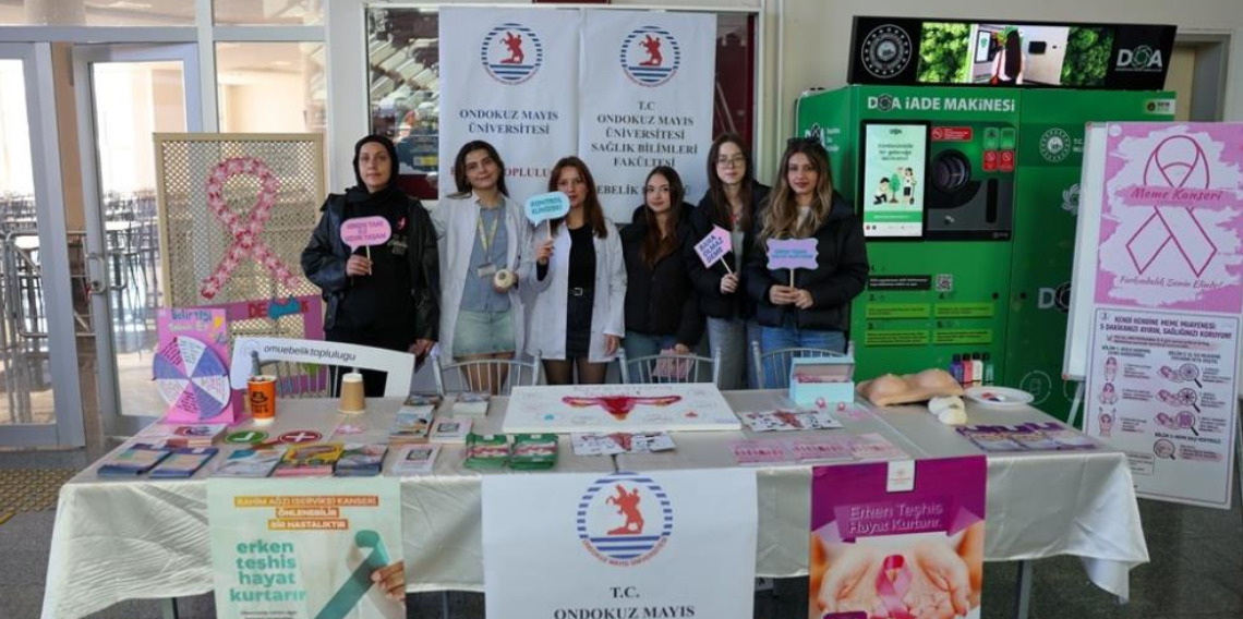 OMÜ Ebelik Bölümü’nden Kadın Kanserlerine Karşı Farkındalık Etkinliği