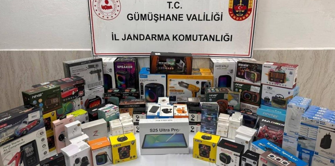 Gümüşhane’de Jandarmadan Kaçak Elektronik Operasyonu