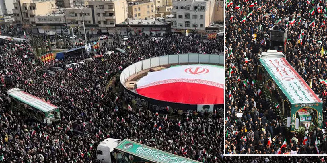 İran'dan gövde gösterisi gibi cenaze töreni! On binler akın etti