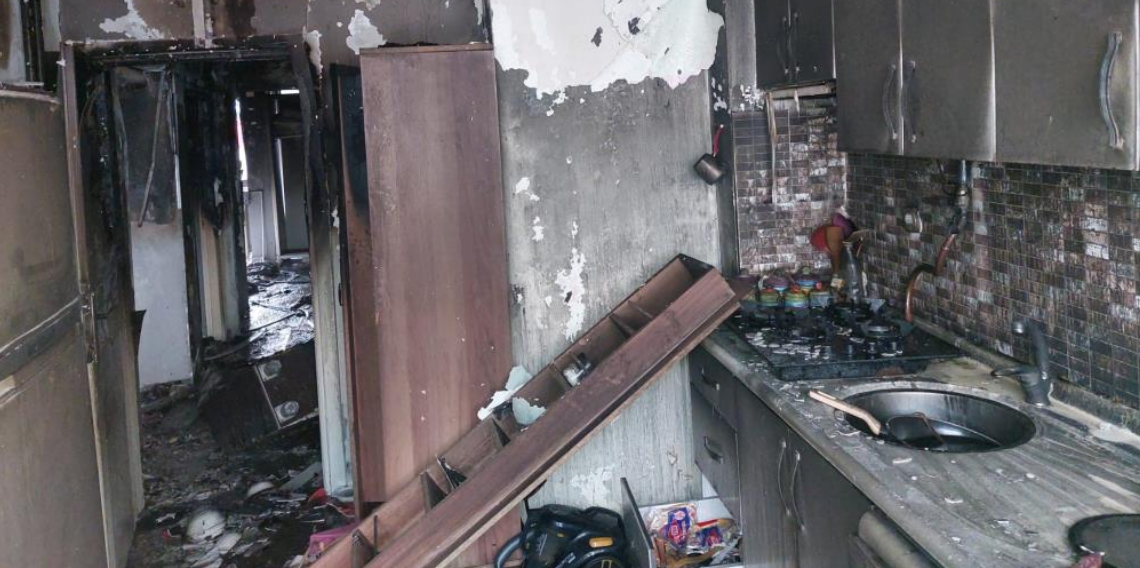 Samsun’da Apartman Dairesinde Yangın