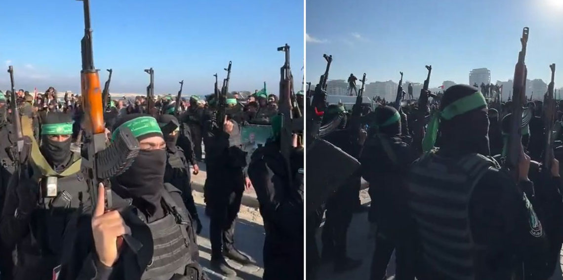 Gazze'de bir ilk! Hamas askeri geçit düzenledi