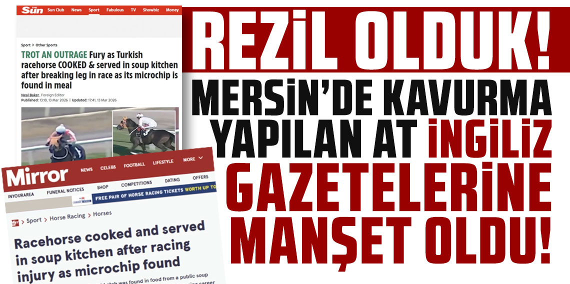 Mersin'de kavurma yapılan at, İngiliz gazetelerine manşet oldu