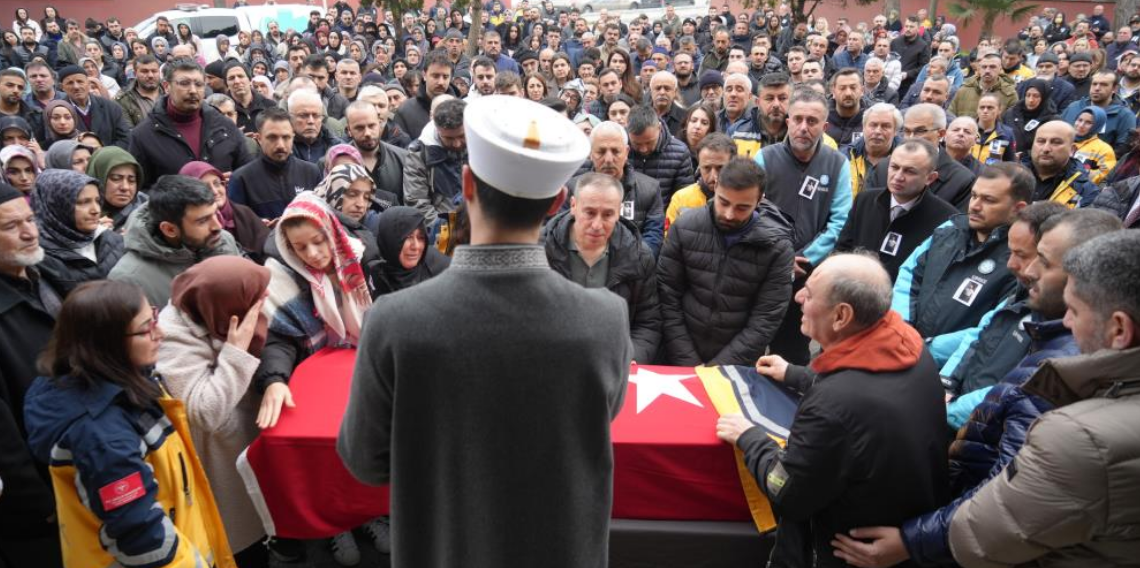 Samsun’da Trafik Kazasında Hayatını Kaybeden Ambulans Sürücüsü Gözyaşlarıyla Uğurlandı