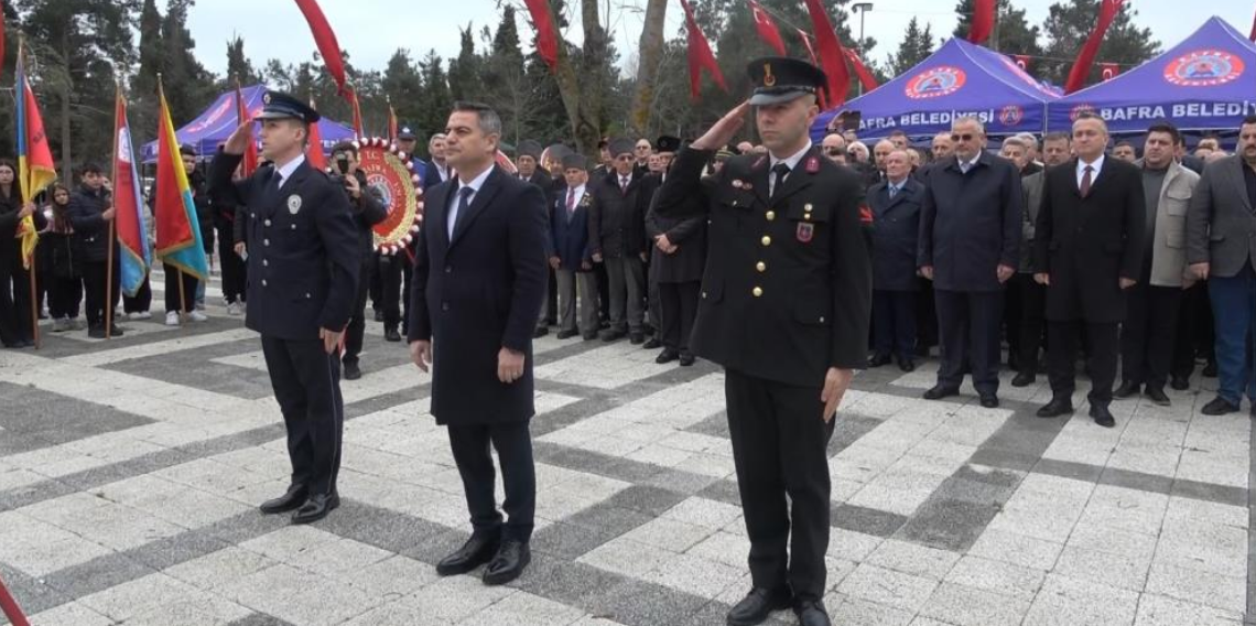 Samsun Bafra’da 18 Mart Törenleri, Şehitler Dualarla Anıldı