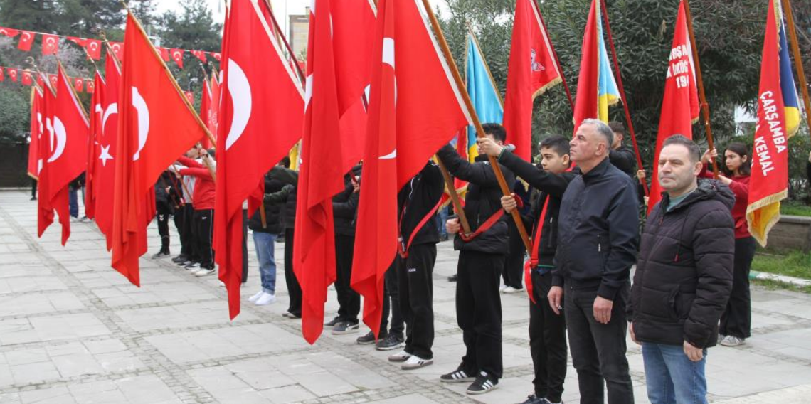 Çarşamba’da 18 Mart Anma Töreni, Şehitler Dualarla Yad Edildi