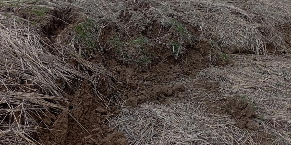 Tokat’ta yağış sonrası heyelan tarlayı kullanılamaz hale getirdi