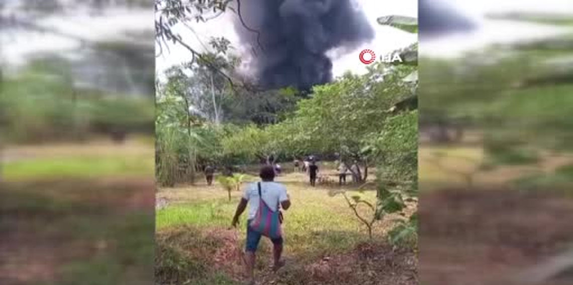 Kolombiya'da içerisinde 110 askerin bulunduğu askeri kargo uçağı düştü