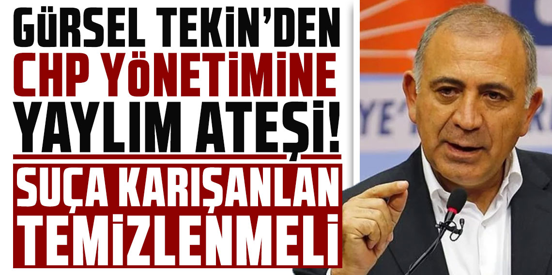 Gürsel Tekin'den CHP yönetimine yaylım ateşi: ''Suça karışanlar temizlenmeli''