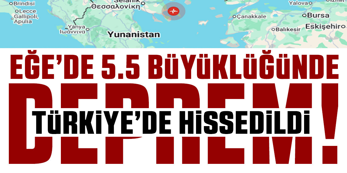 Ege Denizi’nde 5.1 Büyüklüğünde Deprem Meydana Geldi