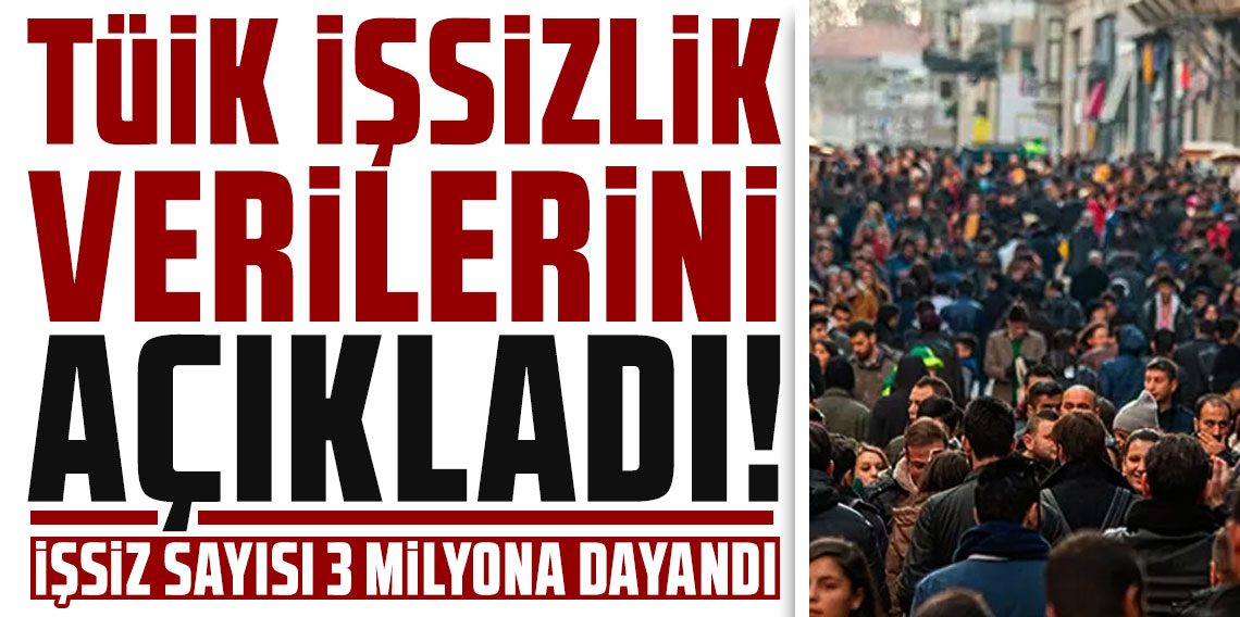 TÜİK açıkladı: İşsiz sayısı 133 bin arttı, 3 milyona dayandı!