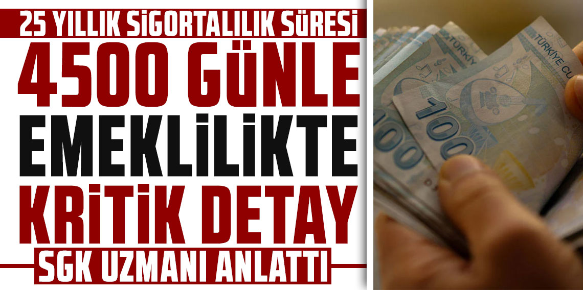 4500 günle emeklilikte kritik detay! SGK Uzmanı Özgür Erdursun anlattı!