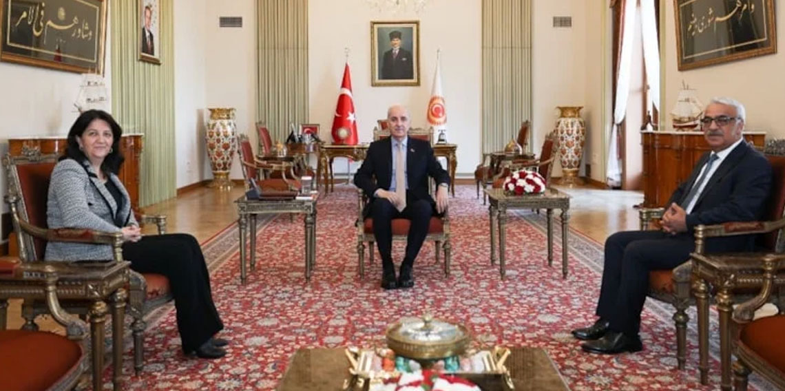 DEM Parti heyeti, TBMM Başkanı Numan Kurtulmuş ile görüştü