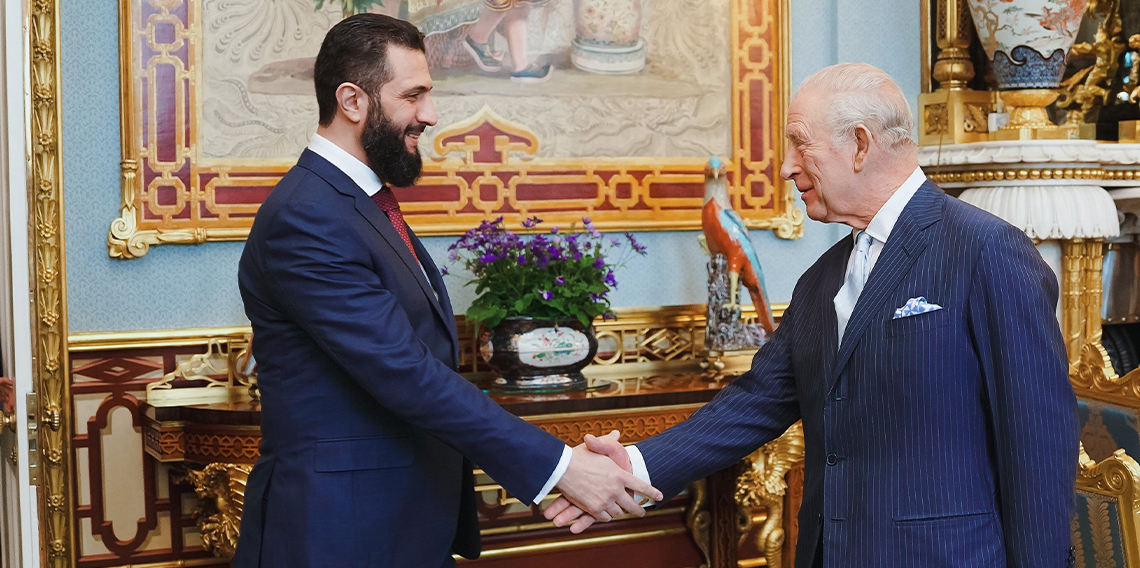 Suriye Devlet Başkanı eş-Şara, İngiltere Kralı III. Charles ile bir araya geldi