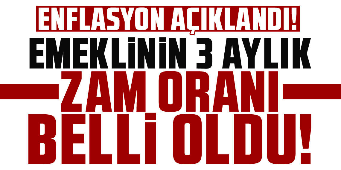 Mart enflasyonu açıklandı; emeklilerin 3 aylık maaş zammı belli oldu
