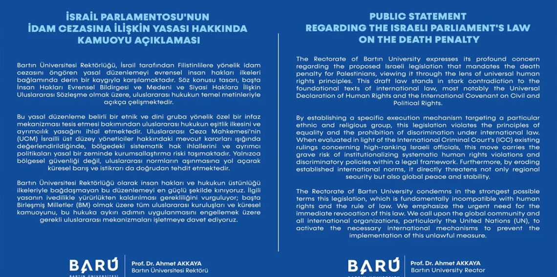 BARÜ'den, İsrail'e yasal düzenleme tepkisi
