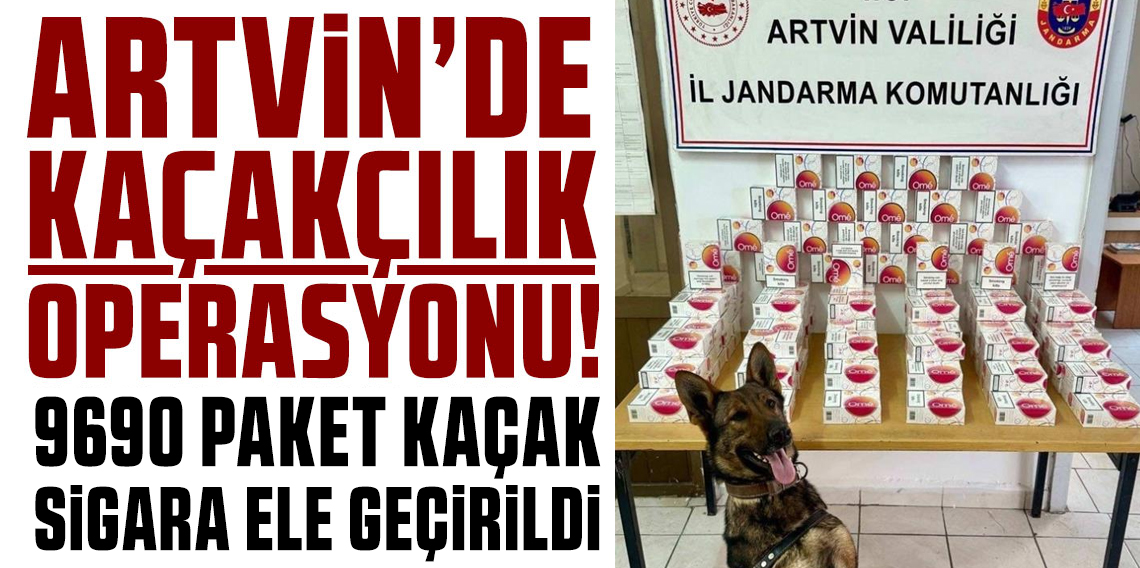 Artvin’de kaçakçılıkla mücadelede 9 bin 690 paket sigara ele geçirildi