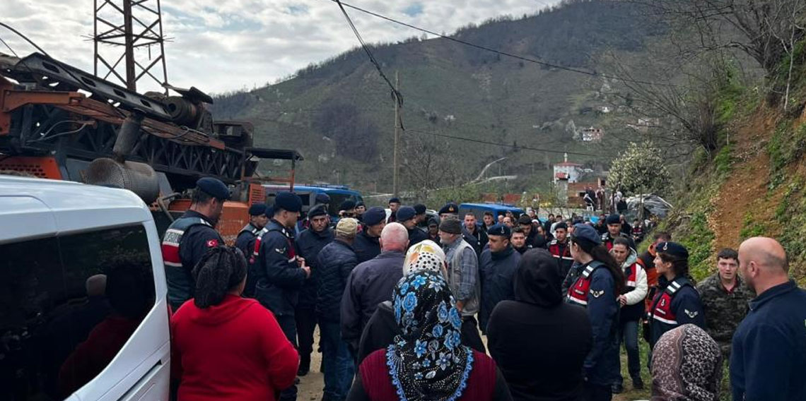 Giresun'da Mahkeme kararına rağmen yapılmak istenen sondaja köylüler müdahale etti