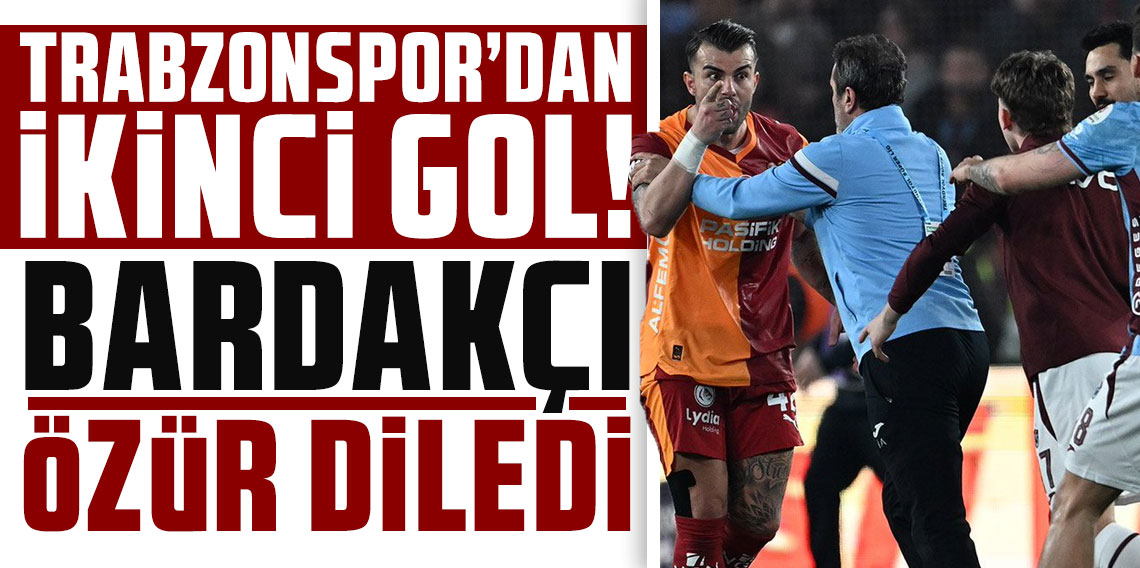 Trabzonspor'dan ikinci gol! Bardakçı özür diledi
