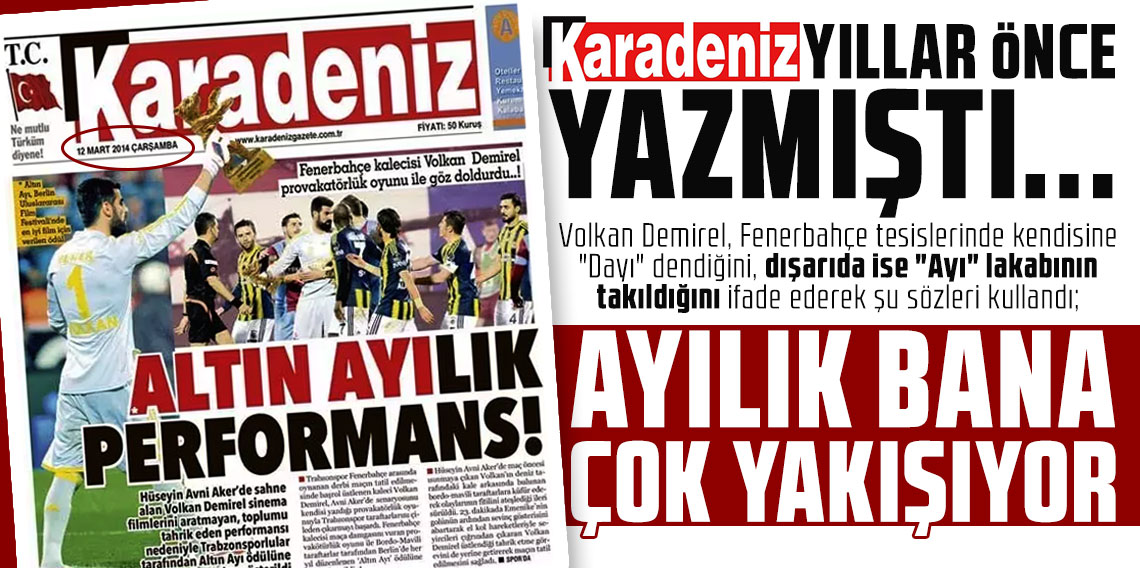 Volkan Demirel: ''Ayılık bana çok yakışıyor''