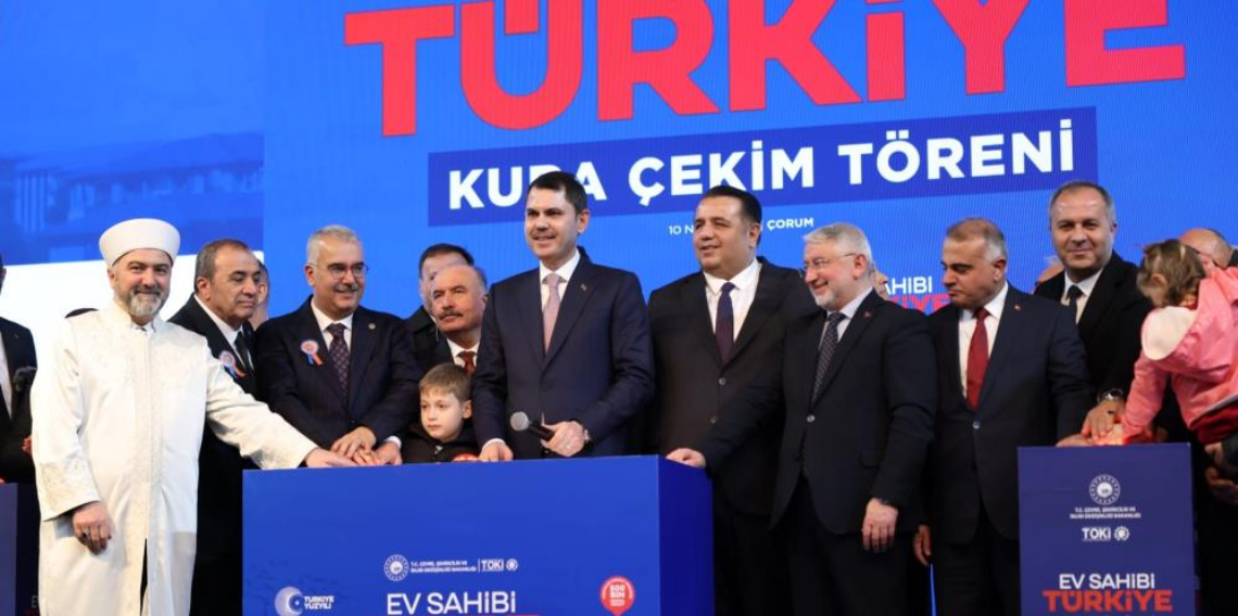 Çorum'da 2 bin 867 konutun hak sahipleri belirlendi