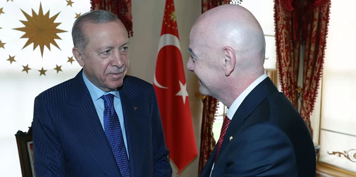 Cumhurbaşkanı Erdoğan, FIFA Başkanı Infantino'yu kabul etti