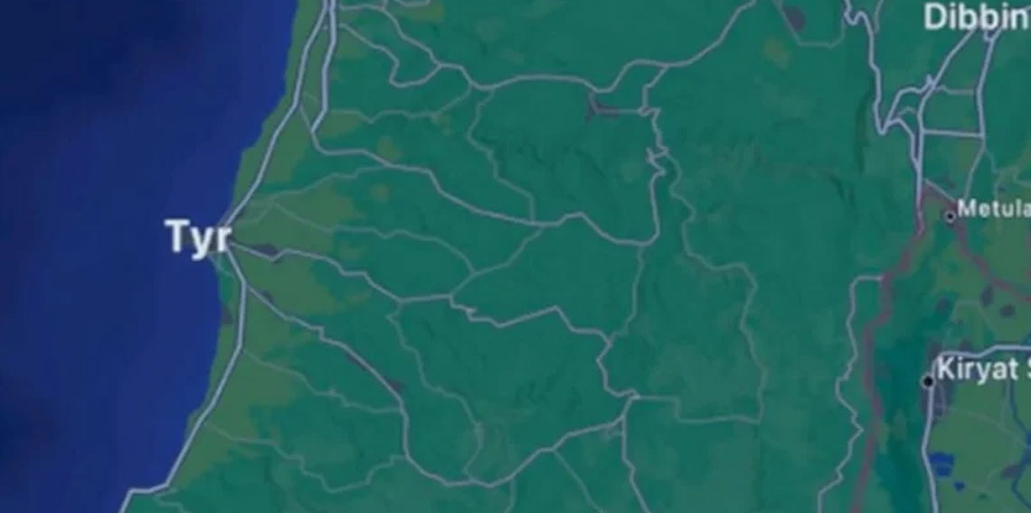 Apple harita uygulamasında Lübnan yerleşimlerini sildi