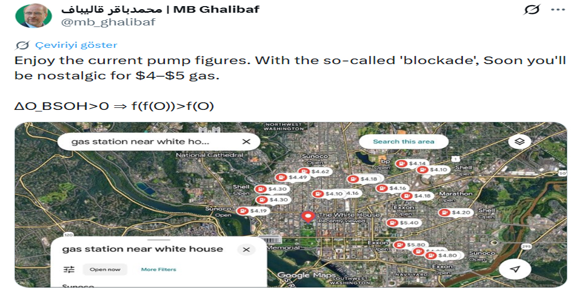 İran Meclis Başkanı Galibaf’dan ABD’ye abluka tepkisi