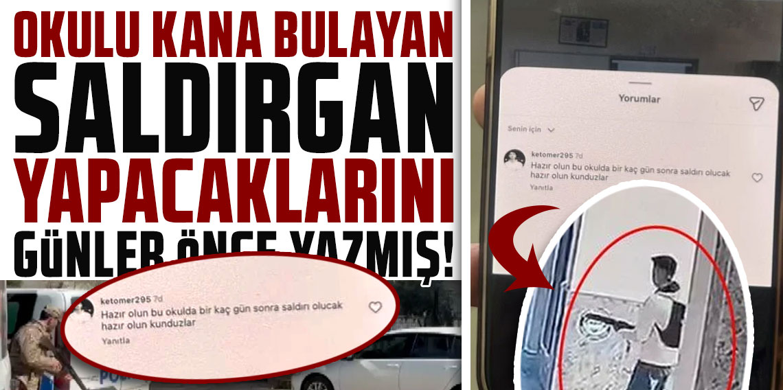 Okulu kana bulayan saldırgan yapacaklarını günler önce yazmış