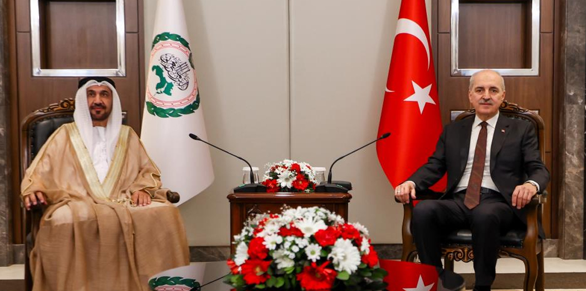 TBMM Başkanı Kurtulmuş, Arap Parlamentosu Başkanı Alyammahi ile görüştü