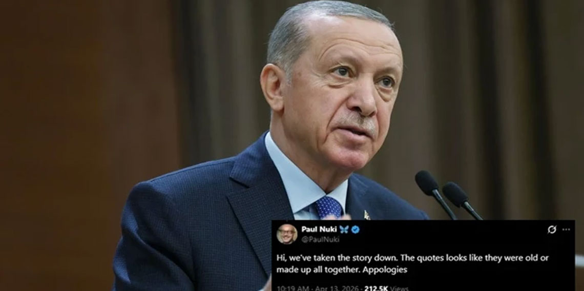 The Daily Telegraph Erdoğan haberini silip özür diledi