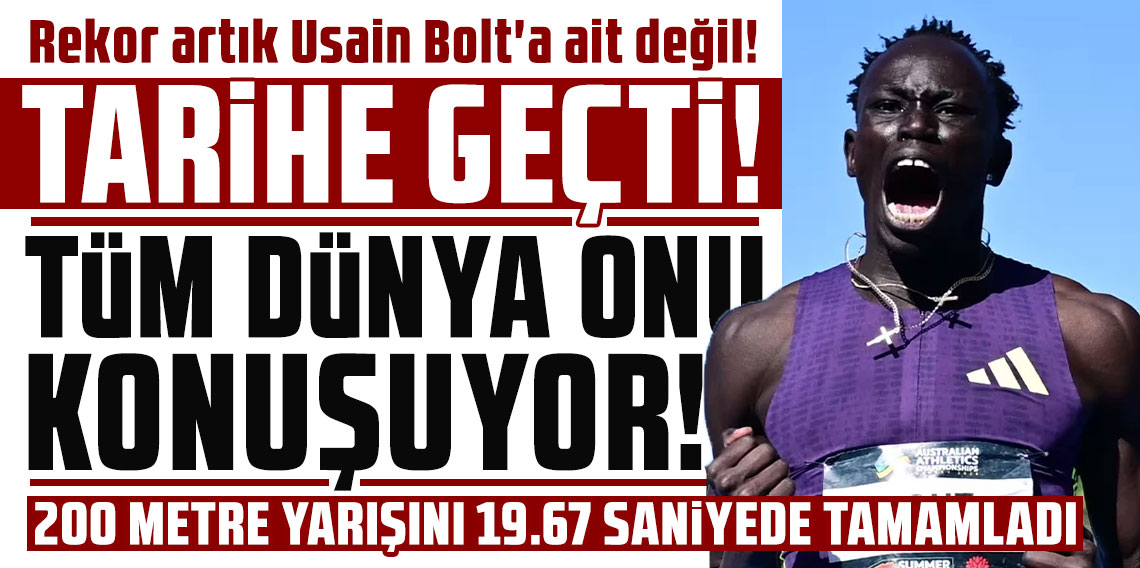 Rekor artık Usain Bolt'a ait değil! 18 yaşındaki Gout Gout tarih yazdı