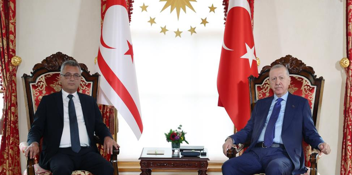 Cumhurbaşkanı Erdoğan, KKTC Cumhurbaşkanı Erhürman ile görüştü