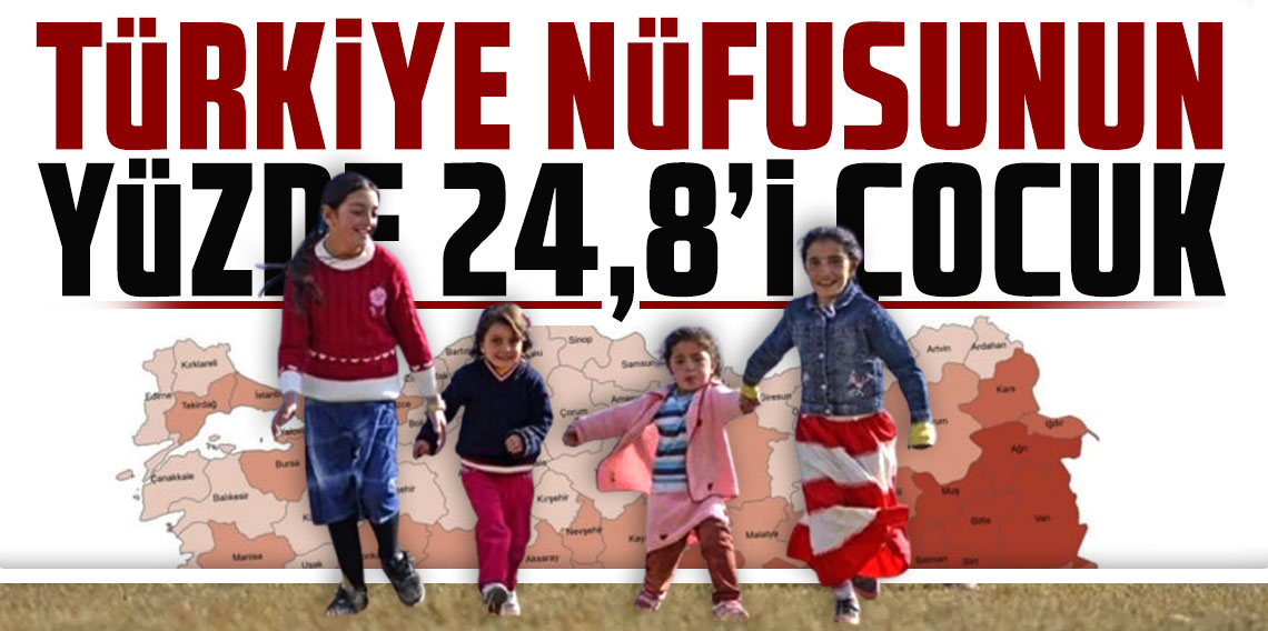 Türkiye nüfusunun yüzde 24,8'ini çocuk nüfus oluşturdu