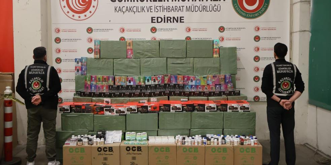Kapıkule'de 33 milyon liralık kaçak eşya ele geçirildi