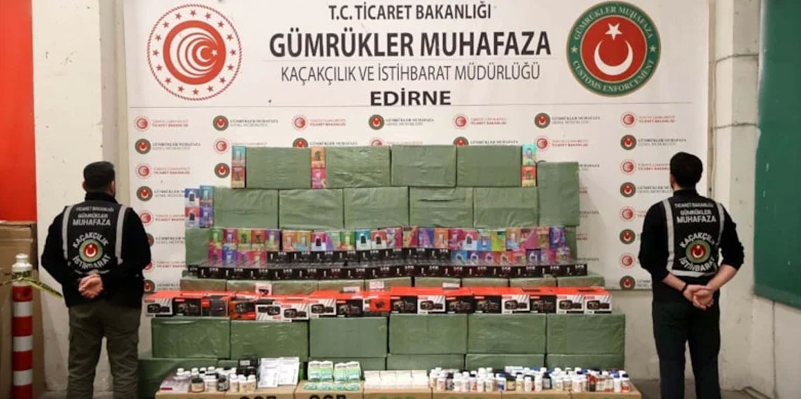 Kapıkule Gümrük Kapısı'nda 33,1 milyon liralık kaçak eşya yakalandı