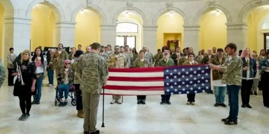 ABD Kongresi’nde savaş karşıtı protesto!