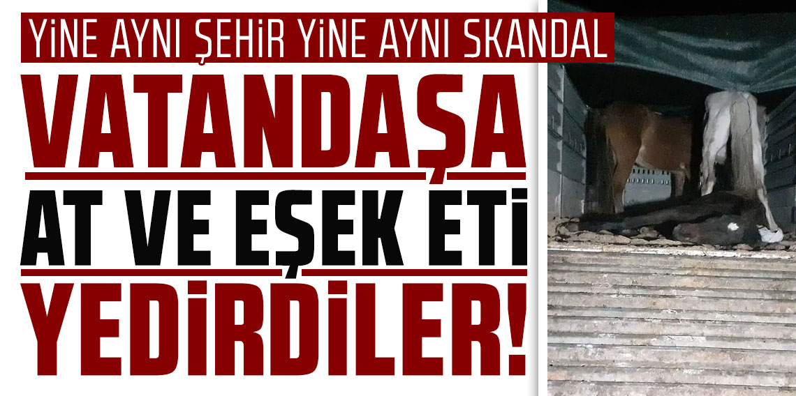 Yine aynı şehir yine aynı skandal: Vatandaşa at ve eşek eti yedirdiler