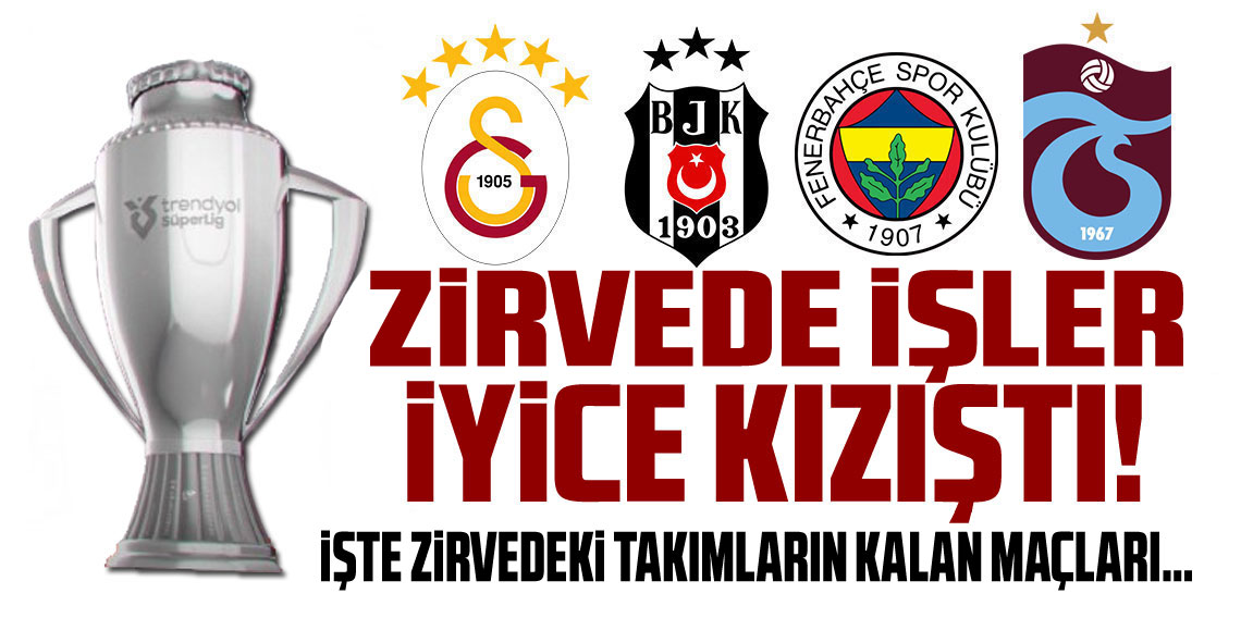 Şampiyonlar Ligi Yarışı Alev Aldı! Süper Lig’de Zirve Karıştı: İşte Kalan Maçlar