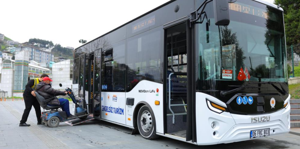 Samsun'da Engelsiz Turizm Otobüsü hizmette