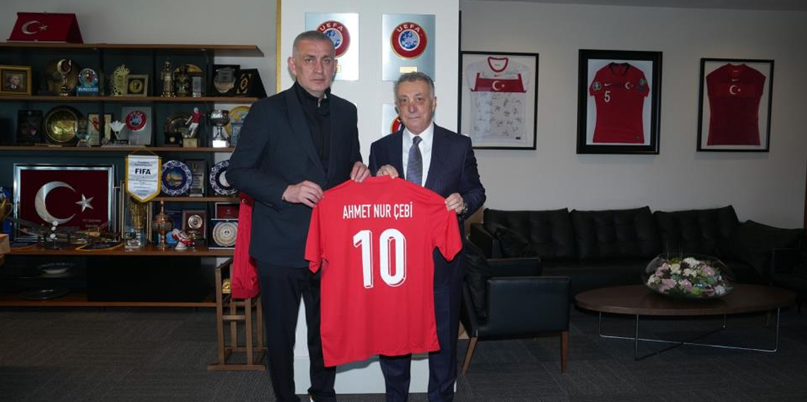 Ahmet Nur Çebi'den, TFF Başkanı Hacıosmanoğlu'na ziyaret