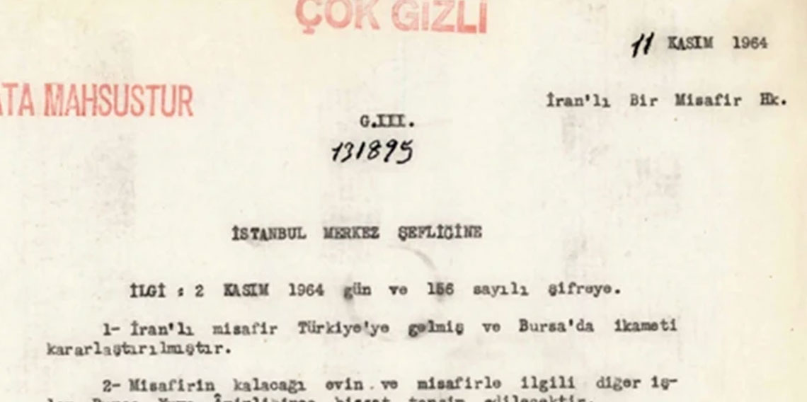 MİT, Humeyni ile ilgili 'çok gizli4 ibareli belgeyi paylaştı