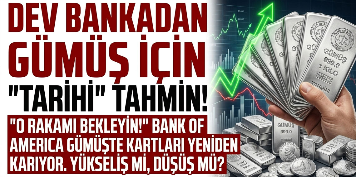 Dev bankadan sürpriz gümüş tahmini! Yükselecek mi düşecek mi?