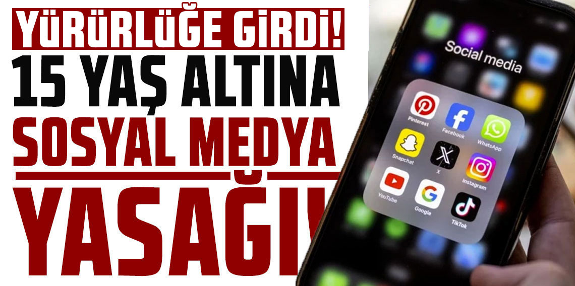 15 yaş altına sosyal medya yasağı Resmi Gazete'de yayımlandı