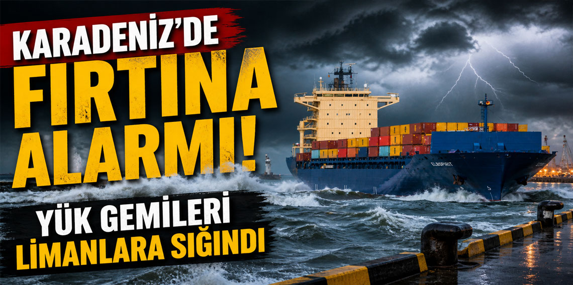 Karadeniz’de Fırtına Alarmı! Yük Gemileri Limanlara Sığındı