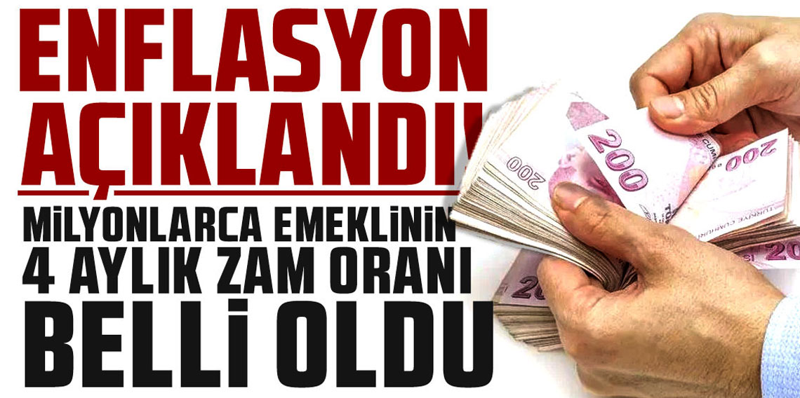 Nisan ayı enflasyonu açıklandı, emeklinin alacağı 4 aylık zam oranı kesinleşti