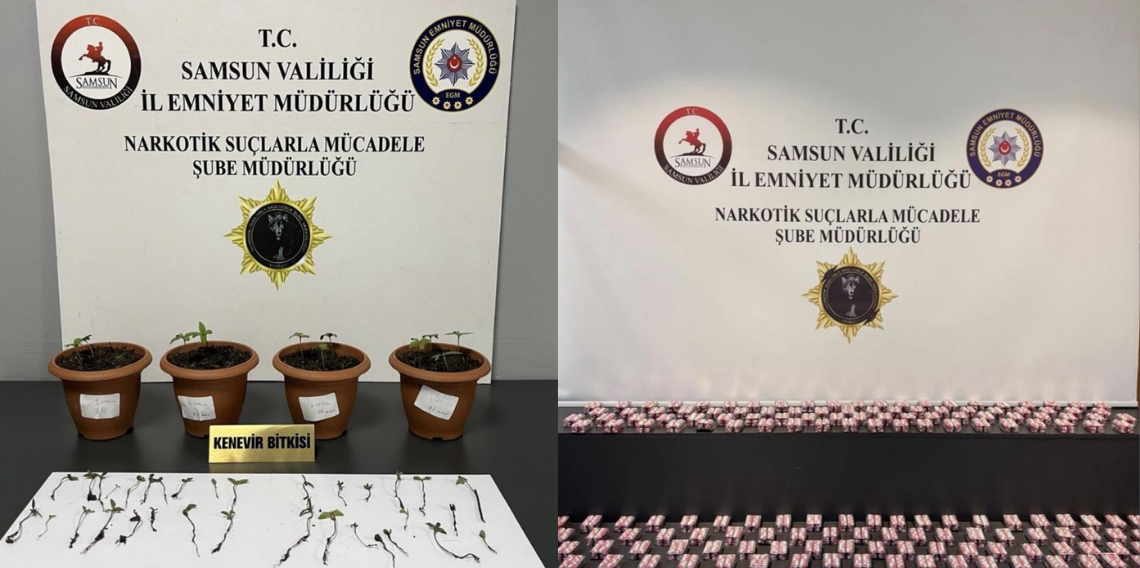 Samsun’da narkotik operasyonu: 7 bin 714 sentetik ecza ele geçirildi