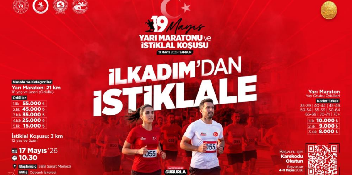 Samsun’da 19 Mayıs Yarı Maratonu ve İstiklal Koşusu yapılacak