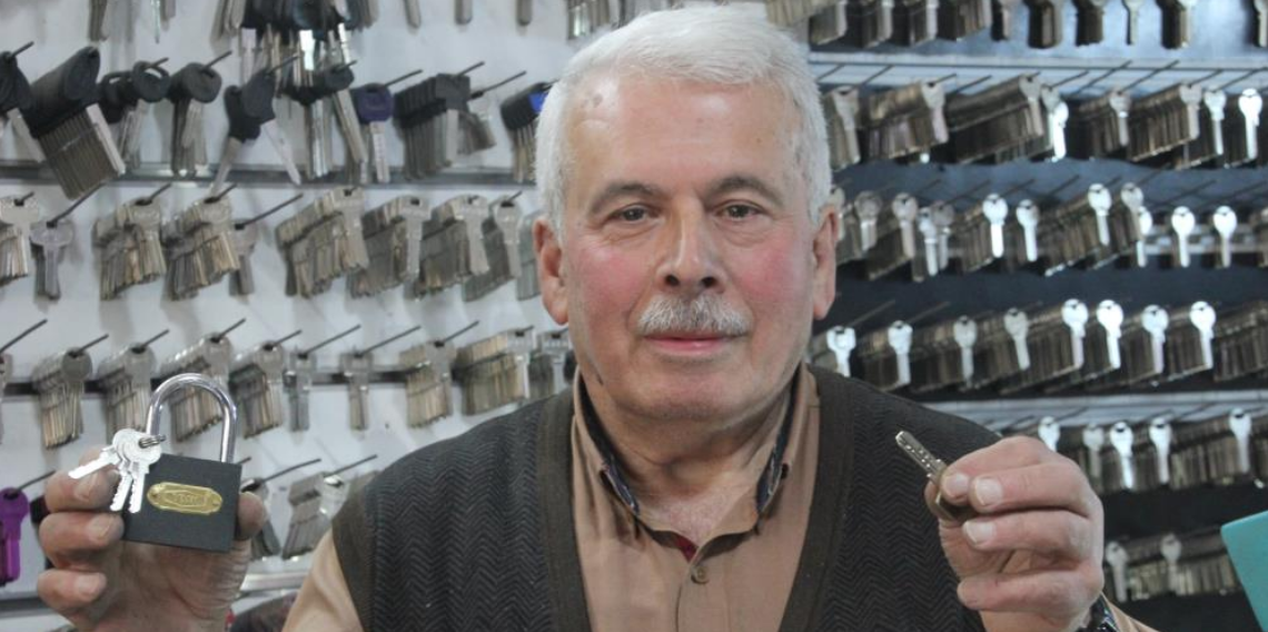 Ordulu çilingir ustası, 53 yıldır mesleğini sürdürüyor