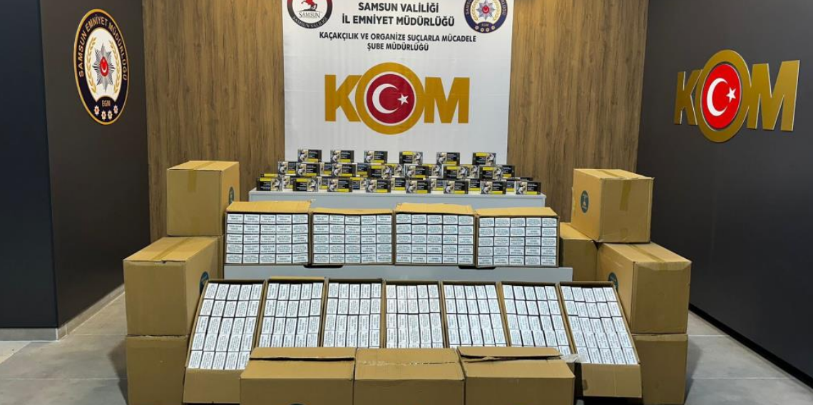 Samsun’da Kaçakçılığa Büyük Darbe: 410 Bin Adet Makaron Ele Geçirildi
